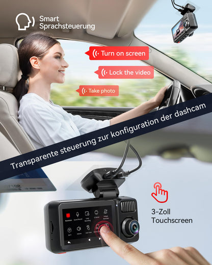REDTIGER F17 Elite 4K 3 Kanal Dashcam Auto – STARVIS 2