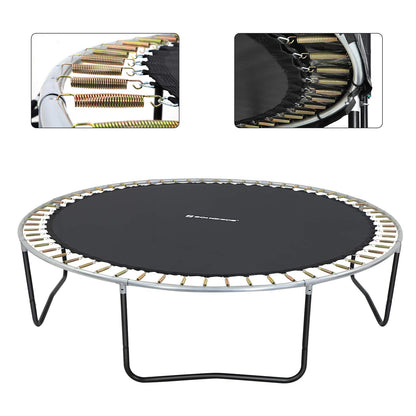 SONGMICS Sprungmatte Ø 324 cm für rundes Trampolin Ø 366 cm, schwarz