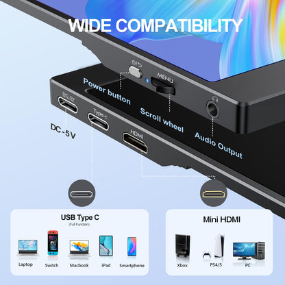 MOMODS 15.6 Zoll Tragbarer Monitor – Full HD IPS HDR