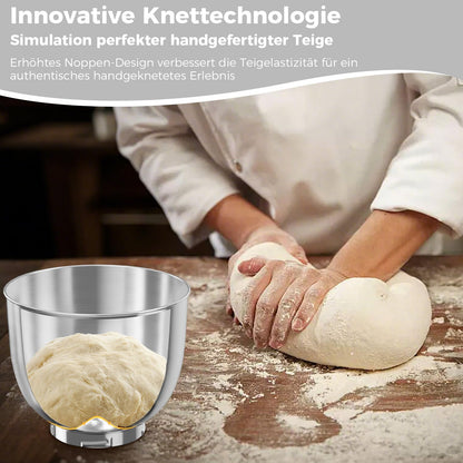 YASHE Küchenmaschine 1500W - 4.5+5L Edelstahlschüsseln