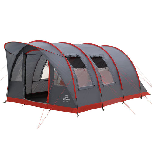 JUSTCAMP Atlanta 5 Tunnelzelt für 5 Personen mit Stehhöhe und Vorraum, Familienzelt für Camping und Festival