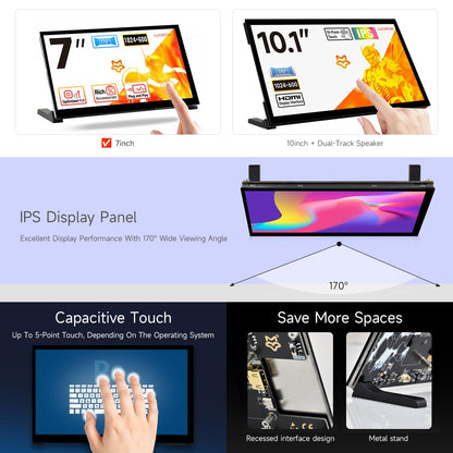 LUCKFOX Raspberry Pi 5 Touchscreen Display 7 Zoll 1024x600 IPS