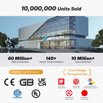 MERACH Klappbares Heimtrainer Fitnessbike – Ergometer Zuhause