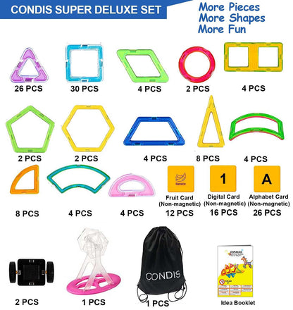 CONDIS Magnetische Bausteine STEM Spielzeug – 160 Teile