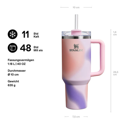 Stanley Quencher H2.0 Flowstate Trinkflasche 1,2 L Rose Petal Motion