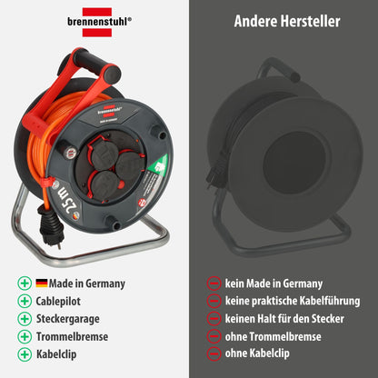 Brennenstuhl Garant V2 IP44 Kabeltrommel Outdoor 40m 3 Steckdosen