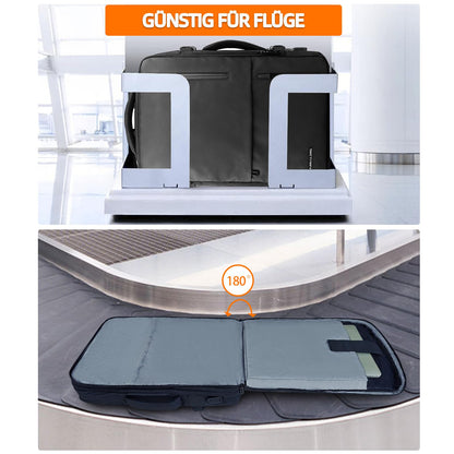 TravelGo Vakuum Laptop Backpack 46L – Handgepäck Rucksack Schwarz