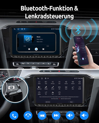 Essgoo Android 14 Autoradio 9 Zoll VW Golf 5/6 - Carplay 4+64G