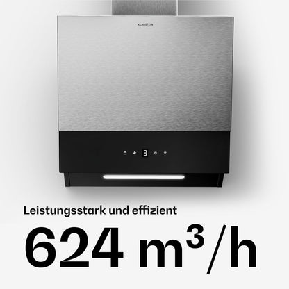 Klarstein Verosteel Kopffreihaube 45 cm - Edelstahl & Glas