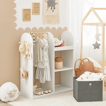 SoBuy KMB40-W Kindergarderobe Standregal mit Boxen - Weiss