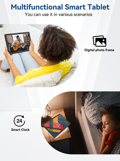 Whitedeer Tablet 10 Zoll Android 14 mit Ladedock - Schwarz