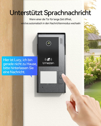 TMEZON IP Video Türsprechanlage 2-Draht - 7'' Touchscreen 1 Familie