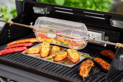 RÖSLE Premium-Drehspiess Grillspiess für VIDERO G2/G3, MAGNUM G3