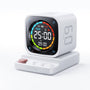 Ticktime TK3 Pomodoro Timer, Würfel-Timer mit Stoppuhr und Uhr, Weiss – kompaktes Design mit LED-Display und Ladestation
