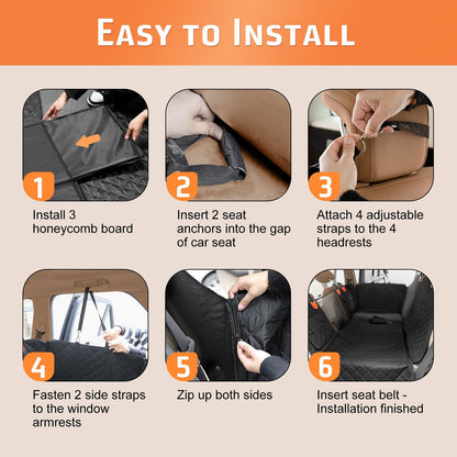 Gimars Upgrade Hunde Autoschondecke Rückbank 157x132cm Sichtfenster