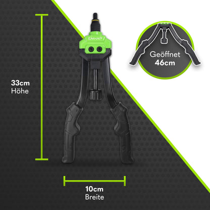 EMHAP Nietmutternzange Set PREMIUM M3-M12 inkl. Organizer