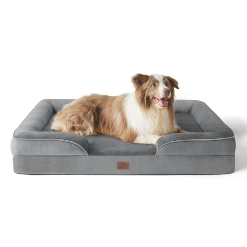 BEDSURE Orthopädisches Hundebett für grosse Hunde - Grau 97x71 cm