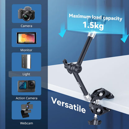 SMALLRIG Magic Arm Super Clamp 4454, Kamerahalterung mit Schwenkarm