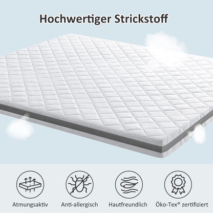 BedStory Matratzentopper 180x200 cm, H4/H5 hart, 7,5 cm Höhe