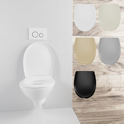 LUVETT C770 ovaler WC-Sitz Absenkautomatik - Manhattan Grau