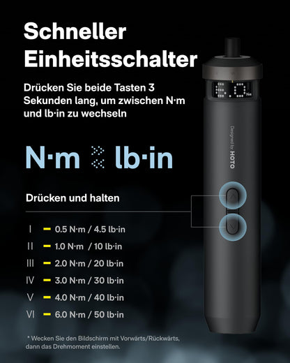 HOTO PixelDrive Elektrischer Schraubendreher Set mit 30 Bits