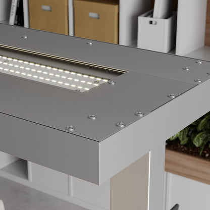 Arcchio LED Büro Stehlampe dimmbar Uplight/Downlight - silber