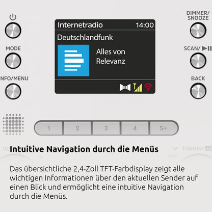 TechniSat DIGITRADIO 550 IR Stereo Internetradio DAB+ UKW weiss