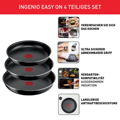 Tefal Ingenio Easy On Pfannenset 4-tlg. mit abnehmbarem Griff