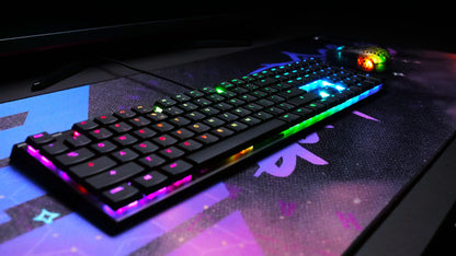 CHERRY MX 10.0N RGB Flache Gaming-Tastatur - EU-Layout, Schwarz