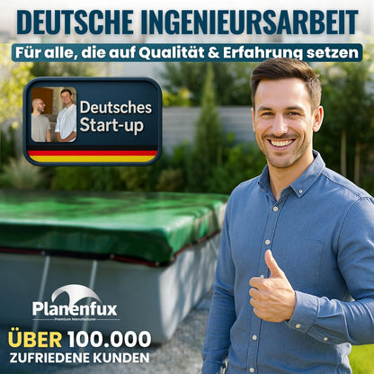 Planenfux Poolabdeckung rechteckig 400x200 cm - Sommer & Winter
