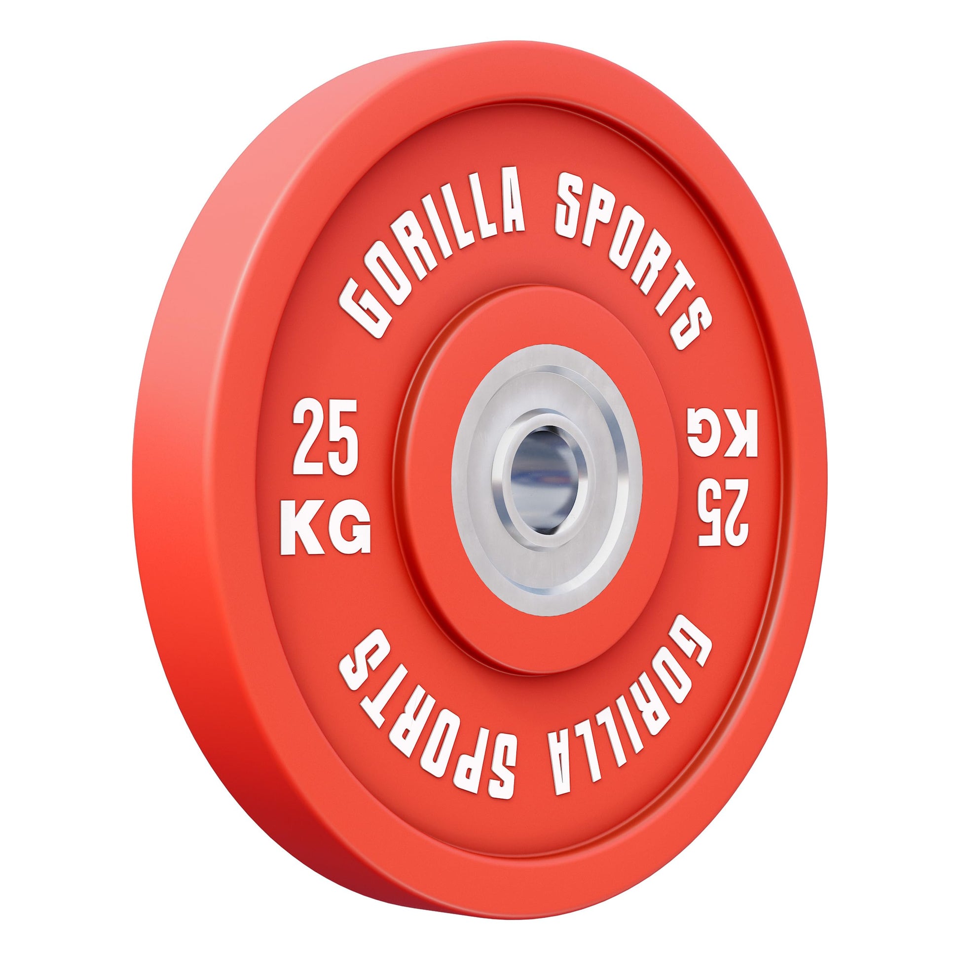 GORILLA SPORTS Bumper Plate 50mm gummiert Hantelscheibe einzeln: Runde, schwarze, gummierte Gewichtsscheibe mit 50mm Bohrung für Langhanteln.