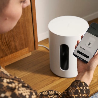 Sonos Sub Mini WLAN Subwoofer für tiefen Bass - Weiss