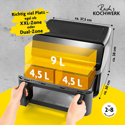 Rachs KOCHWERK Vario-Doppelkammer Heissluftfritteuse 9 L