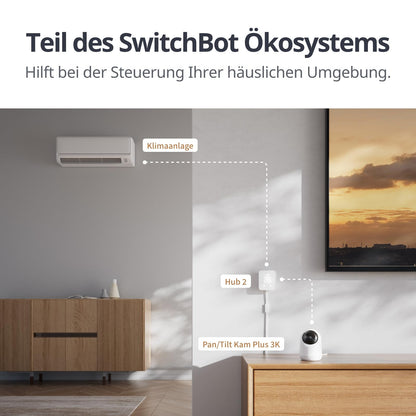 SwitchBot Pan/Tilt Cam Plus 3K WLAN Überwachungskamera für innen