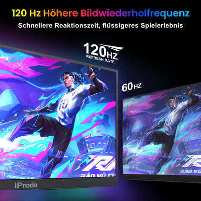 XYZ 18.5 Zoll Tragbarer 120Hz Gaming Monitor FHD