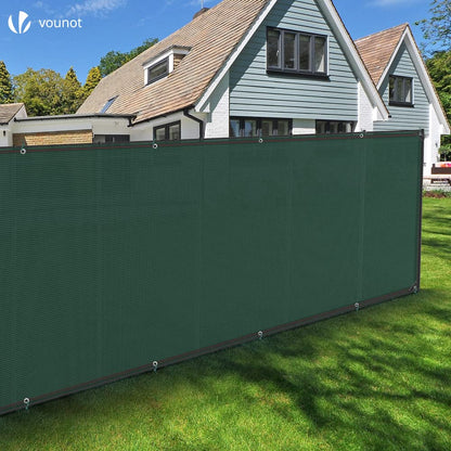 VOUNOT Zaunblende Sichtschutz Schattiernetz 1,5 x 10 m HDPE, Grün