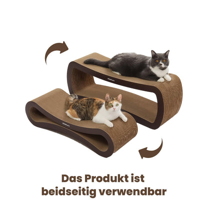 PetRhein XXL Kratzbrett & Liege für Katzen 86x32cm - Braun
