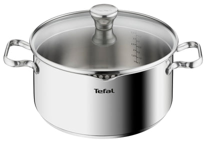 Tefal Duetto A70546 Kochtopf Edelstahl induktionsgeeignet 24cm