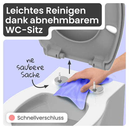 instmaier Alma WC-Sitz Absenkautomatik – Manhattan Grau