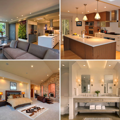 wowatt LED Einbaustrahler 10er 7W Weiss - Dimmbar IP44 Warmweiss