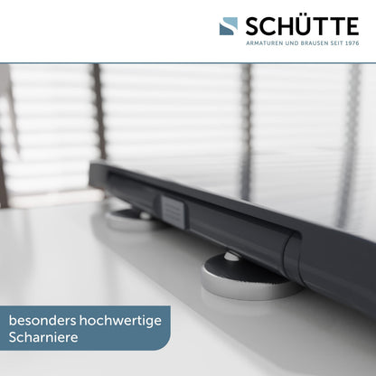 Schütte WC-Sitz D-Form mit Absenkautomatik, Duroplast, Anthrazit