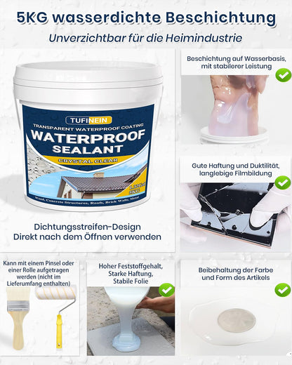 TUFINEIN Transparenter Wasserdichter Beschichtungsmittel 5KG