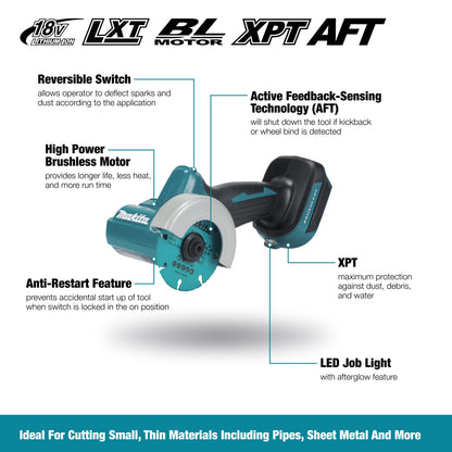 Makita DMC300Z Akku-Winkelschleifer - 18V ohne Akku & Ladegerät