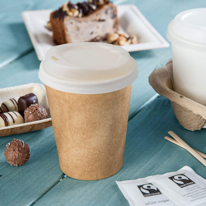 BIOZOYG Coffee To Go Deckel Ø 80mm CPLA Biokunststoff Weiss