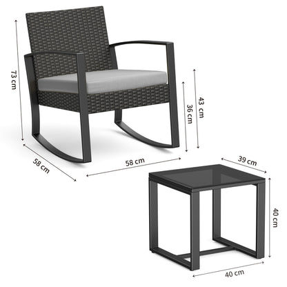 Bealife Lounge Set Gartenmöbel – 2 Personen Balkon Outdoor