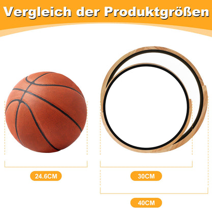 Vikaey LED Deckenleuchte Schwarz 40cm Holz 36W 4000K