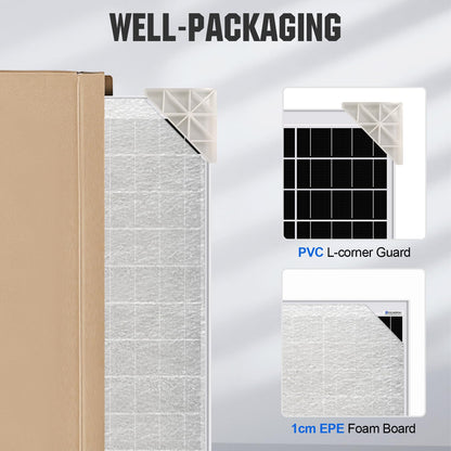 ECO-WORTHY 120W 12V monokristallines Solarpanel Modul
