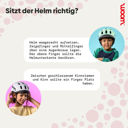 woom READY Kinder-Fahrradhelm, Rot, Grösse S, für 1–14 Jahre