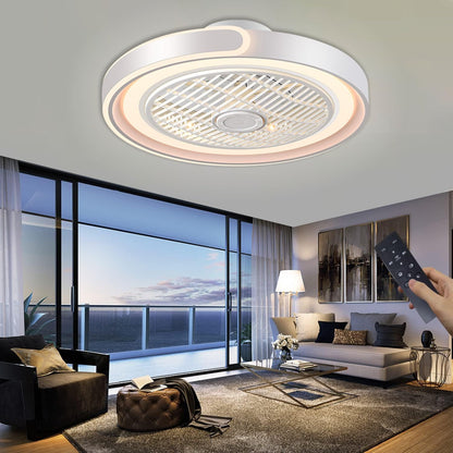 ASJK Deckenleuchte Ventilator App & Fernbedienung - Weiss