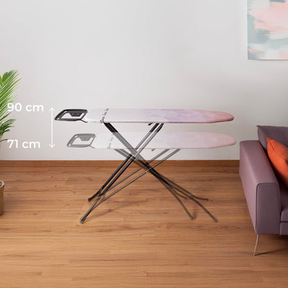 Vileda Diamond S Bügelbrett mit Bügeleisenablage, höhenverstellbar